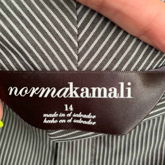 Norma Kamali Gray Stripe Pants - Picture 4 of 7